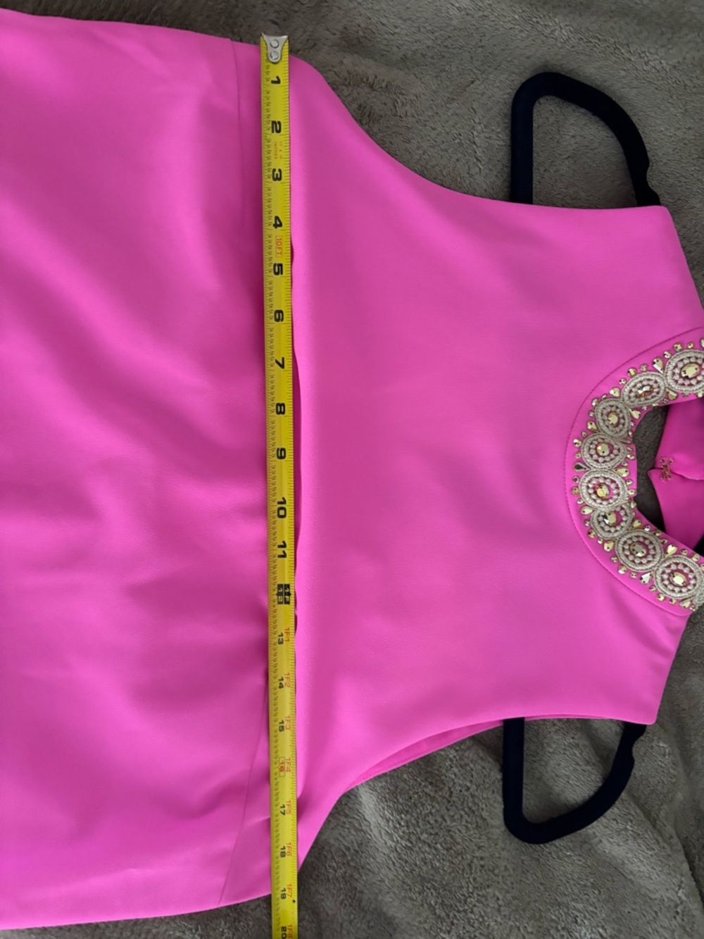 NWT Lilly Pulitzer Brandi Pink Embellished Beaded-Neck Sleeveless Dress Size 8 - Picture 8 of 11